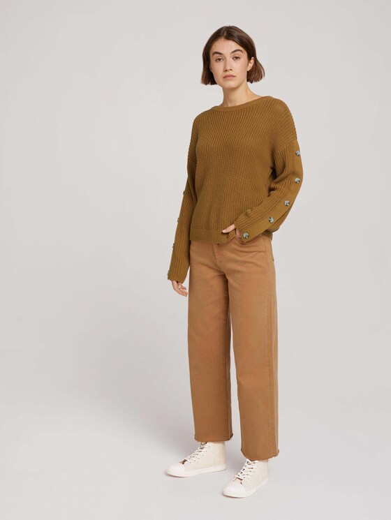 Strickpullover aus nachhaltiger Baumwolle - Frauen - soft camel Strickpullover aus nachhaltiger Baumwolle - Frauen - soft camel - 3 - TOM TAILOR Denim
