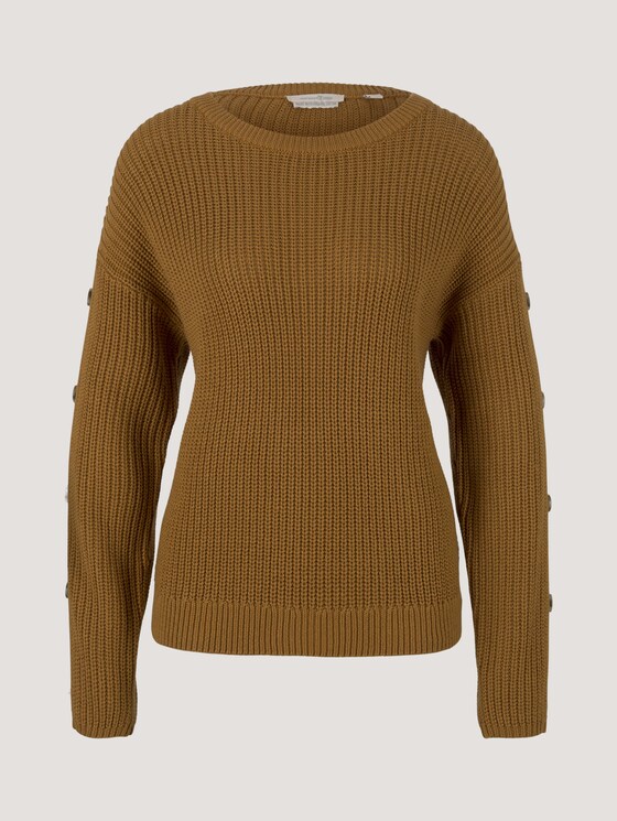 Strickpullover aus nachhaltiger Baumwolle - Frauen - soft camel Strickpullover aus nachhaltiger Baumwolle - Frauen - soft camel - 7 - TOM TAILOR Denim