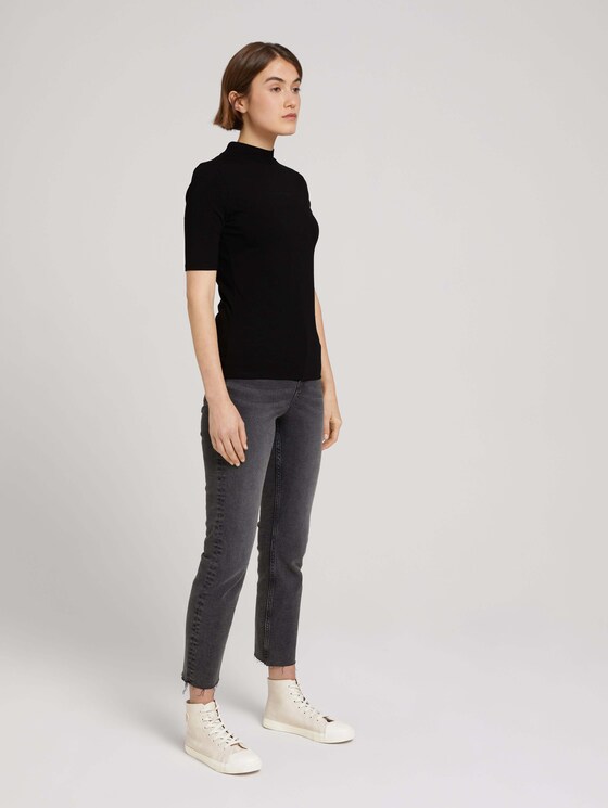 T-Shirt mit Stehkragen - Frauen - deep black T-Shirt mit Stehkragen - Frauen - deep black - 3 - TOM TAILOR Denim