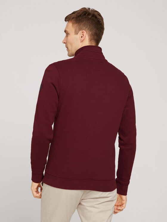 Troyer Sweatshirt mit Taschen - Männer - Decadent Bordeaux Troyer Sweatshirt mit Taschen - Männer - Decadent Bordeaux - 2 - TOM TAILOR