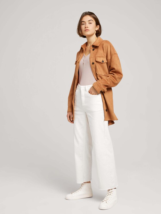 Langarmshirt mit V-Ausschnitt - Frauen - cold beige Langarmshirt mit V-Ausschnitt - Frauen - cold beige - 3 - TOM TAILOR Denim