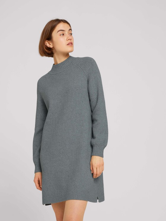 Strickkleid mit recyceltem Polyester - Frauen - grey mint melange Strickkleid mit recyceltem Polyester - Frauen - grey mint melange - 5 - TOM TAILOR Denim