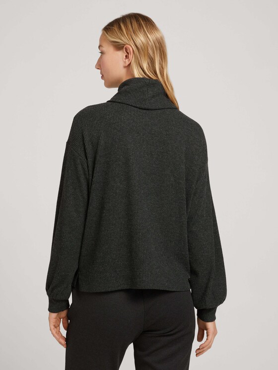 Rollkragenpullover mit Ballonärmeln - Frauen - Shale Grey Melange Rollkragenpullover mit Ballonärmeln - Frauen - Shale Grey Melange - 2 - TOM TAILOR Denim