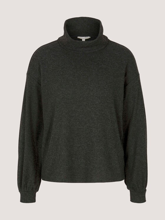 Rollkragenpullover mit Ballonärmeln - Frauen - Shale Grey Melange Rollkragenpullover mit Ballonärmeln - Frauen - Shale Grey Melange - 7 - TOM TAILOR Denim