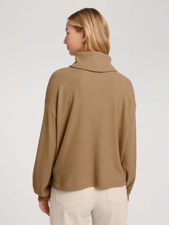 Turtleneck jumper with balloon sleeves - Women - soft camel Turtleneck jumper with balloon sleeves - Women - soft camel - 2 - TOM TAILOR Denim