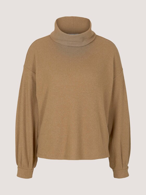 Turtleneck jumper with balloon sleeves - Women - soft camel Turtleneck jumper with balloon sleeves - Women - soft camel - 7 - TOM TAILOR Denim