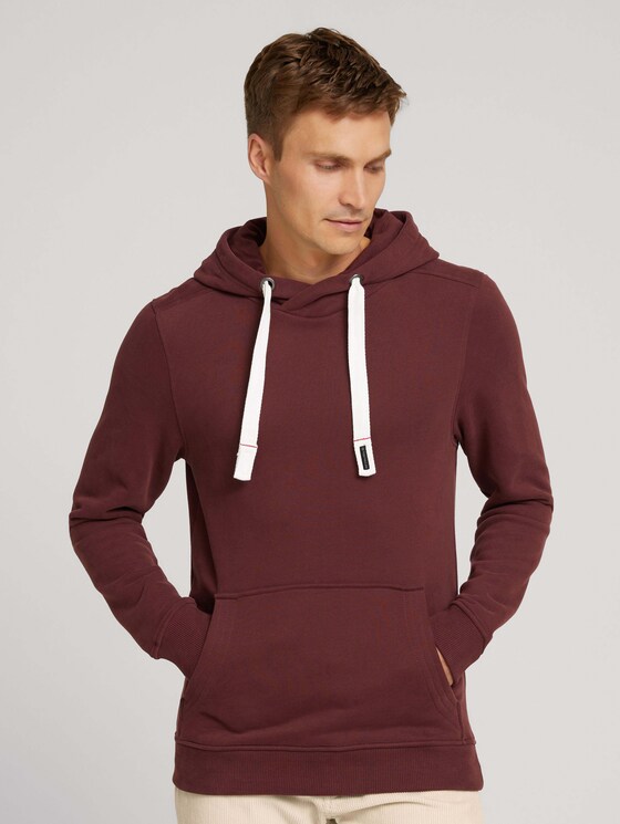 Basic Hoodie - Männer - Decadent Bordeaux Basic Hoodie - Männer - Decadent Bordeaux - 1 - TOM TAILOR