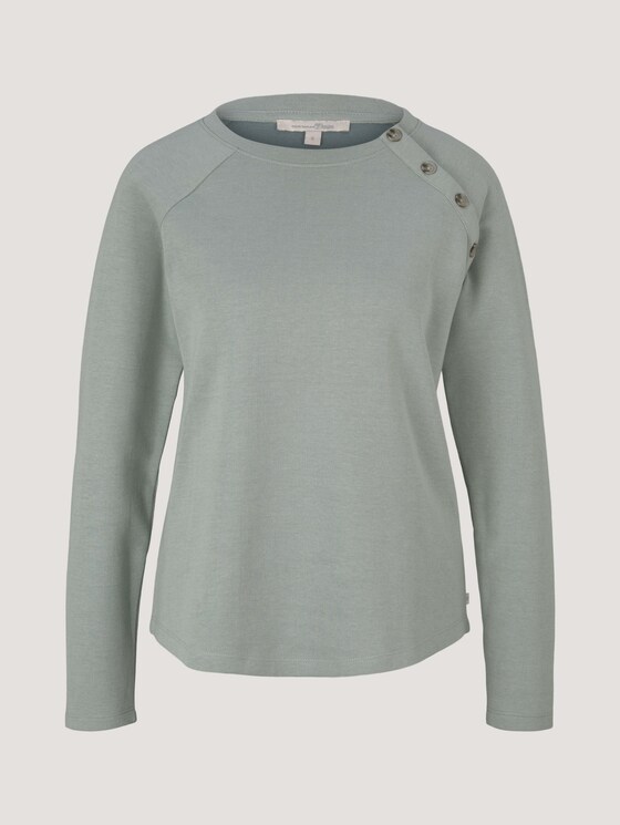 Langarmshirt mit Knopfleiste - Frauen - soft greyish green Langarmshirt mit Knopfleiste - Frauen - soft greyish green - 7 - TOM TAILOR Denim