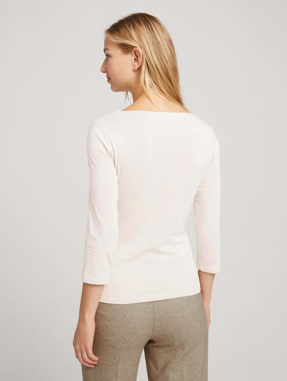 Langarmshirt aus Bio-Baumwolle - Frauen - cold beige Langarmshirt aus Bio-Baumwolle - Frauen - cold beige - 2 - TOM TAILOR Denim