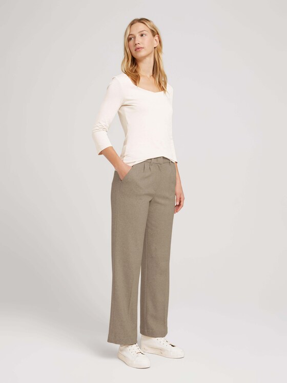 Langarmshirt aus Bio-Baumwolle - Frauen - cold beige Langarmshirt aus Bio-Baumwolle - Frauen - cold beige - 3 - TOM TAILOR Denim