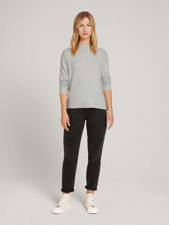 Sweatshirt mit Raglanärmeln - Frauen - soft greyish green melange Sweatshirt mit Raglanärmeln - Frauen - soft greyish green melange - 3 - TOM TAILOR Denim