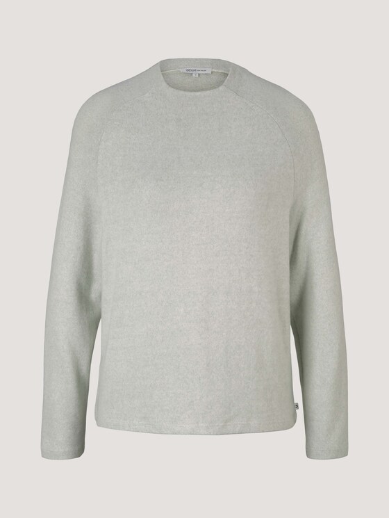 Sweatshirt mit Raglanärmeln - Frauen - soft greyish green melange Sweatshirt mit Raglanärmeln - Frauen - soft greyish green melange - 7 - TOM TAILOR Denim