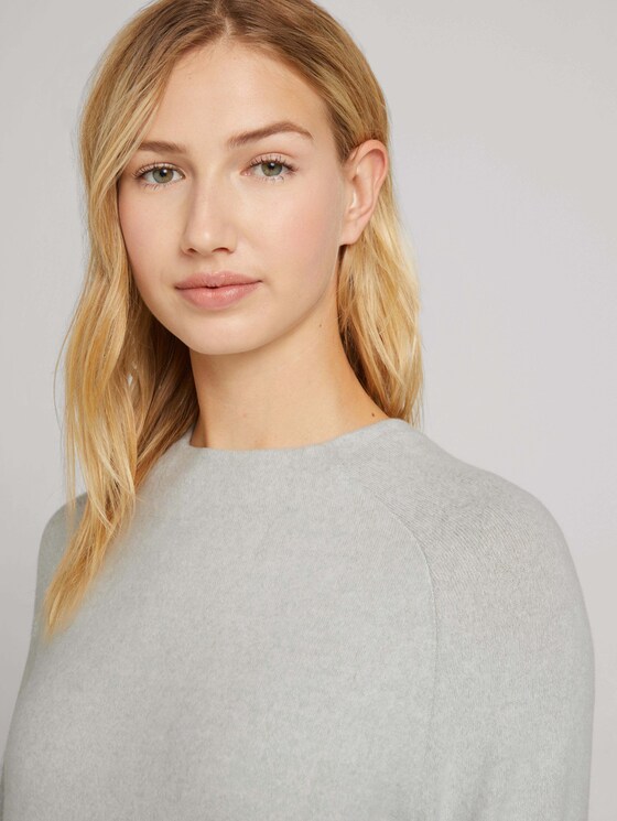 Sweatshirt mit Raglanärmeln - Frauen - soft greyish green melange Sweatshirt mit Raglanärmeln - Frauen - soft greyish green melange - 9 - TOM TAILOR Denim