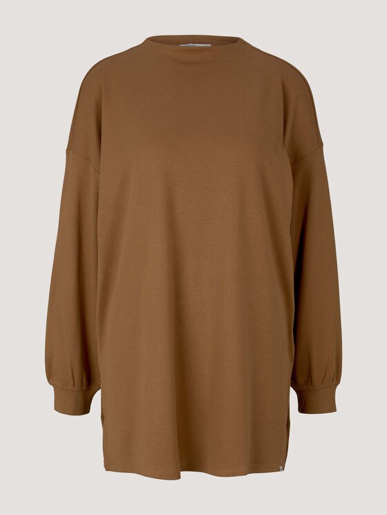 Oversize Langarmshirt aus nachhaltiger Baumwolle - Frauen - soft camel Oversize Langarmshirt aus nachhaltiger Baumwolle - Frauen - soft camel - 7 - TOM TAILOR Denim