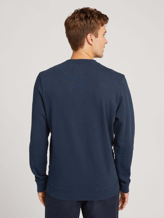 Henley Sweatshirt - Männer - Sky Captain Blue Henley Sweatshirt - Männer - Sky Captain Blue - 2 - TOM TAILOR