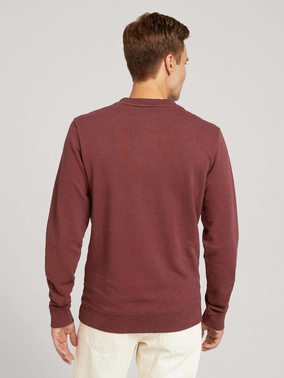 Henley Sweatshirt - Männer - Decadent Bordeaux Henley Sweatshirt - Männer - Decadent Bordeaux - 2 - TOM TAILOR