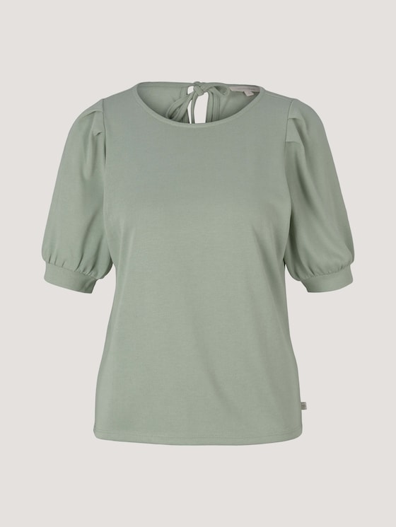 Shirt mit Ballonärmeln - Frauen - soft greyish green Shirt mit Ballonärmeln - Frauen - soft greyish green - 7 - TOM TAILOR Denim