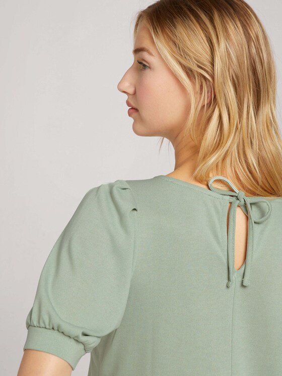 Shirt mit Ballonärmeln - Frauen - soft greyish green Shirt mit Ballonärmeln - Frauen - soft greyish green - 9 - TOM TAILOR Denim