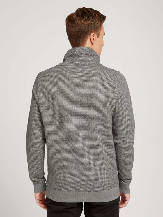 Strukturiertes Snood Sweatshirt - Männer - Sky Captain Blue Strukturiertes Snood Sweatshirt - Männer - Sky Captain Blue - 2 - TOM TAILOR
