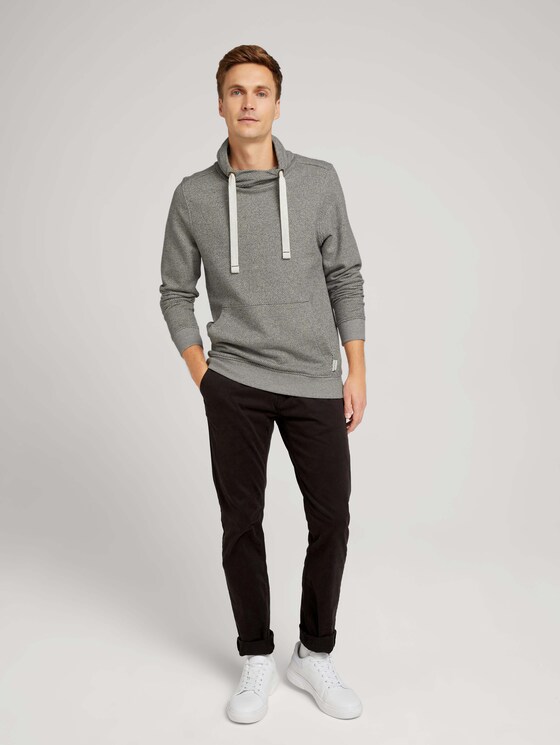 Strukturiertes Snood Sweatshirt - Männer - Sky Captain Blue Strukturiertes Snood Sweatshirt - Männer - Sky Captain Blue - 3 - TOM TAILOR