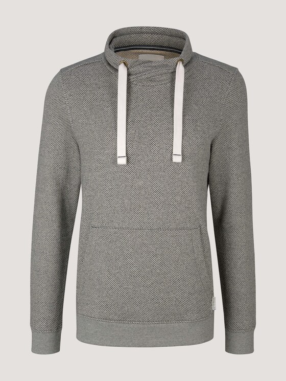 Strukturiertes Snood Sweatshirt - Männer - Sky Captain Blue Strukturiertes Snood Sweatshirt - Männer - Sky Captain Blue - 7 - TOM TAILOR