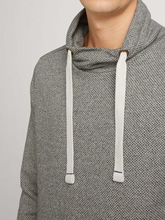 Strukturiertes Snood Sweatshirt - Männer - Sky Captain Blue Strukturiertes Snood Sweatshirt - Männer - Sky Captain Blue - 9 - TOM TAILOR