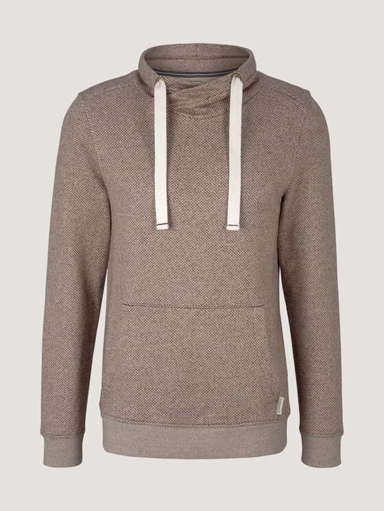 Strukturiertes Snood Sweatshirt - Männer - Decadent Bordeaux Strukturiertes Snood Sweatshirt - Männer - Decadent Bordeaux - 7 - TOM TAILOR