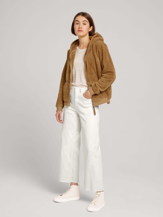 Sweatshirtjacke mit Eingrifftaschen - Frauen - soft camel Sweatshirtjacke mit Eingrifftaschen - Frauen - soft camel - 3 - TOM TAILOR Denim