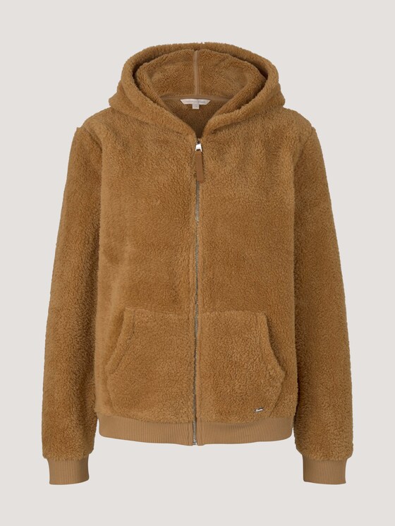 Sweatshirtjacke mit Eingrifftaschen - Frauen - soft camel Sweatshirtjacke mit Eingrifftaschen - Frauen - soft camel - 7 - TOM TAILOR Denim