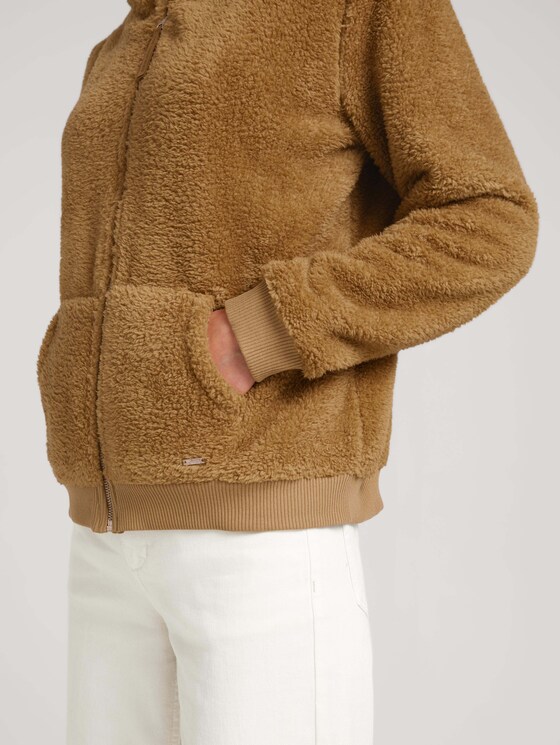 Sweatshirtjacke mit Eingrifftaschen - Frauen - soft camel Sweatshirtjacke mit Eingrifftaschen - Frauen - soft camel - 9 - TOM TAILOR Denim