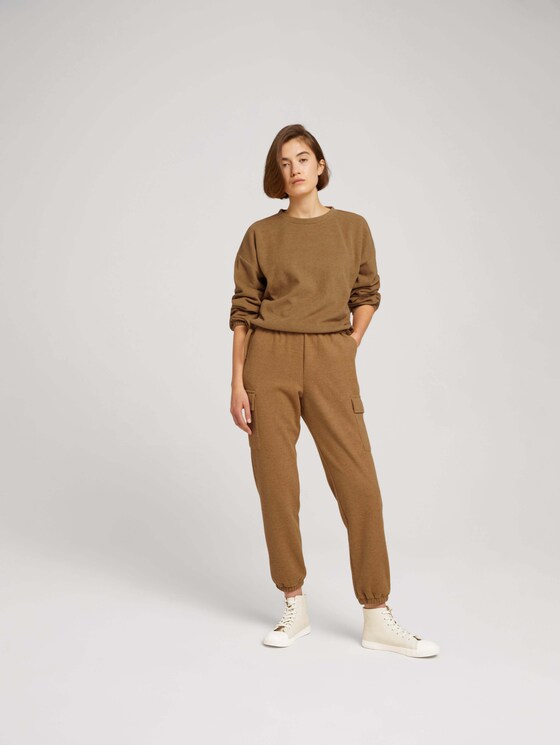 Cropped Pullover mit Schleifen - Frauen - camel melange Cropped Pullover mit Schleifen - Frauen - camel melange - 3 - TOM TAILOR Denim