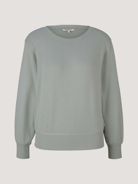 Pullover aus nachhaltiger Baumwolle - Frauen - soft greyish green melange Pullover aus nachhaltiger Baumwolle - Frauen - soft greyish green melange - 7 - TOM TAILOR Denim