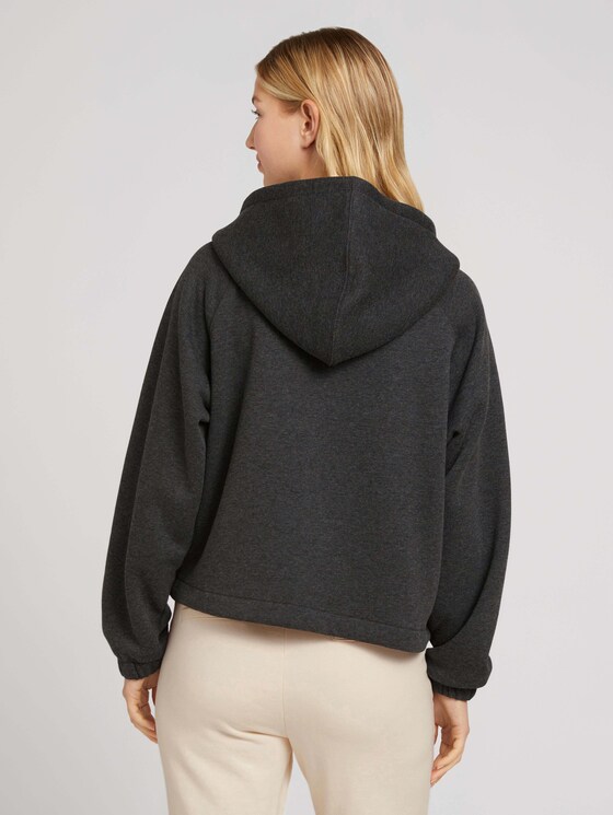 Sweat jacket with raglan sleeves - Women - Shale Grey Melange Sweat jacket with raglan sleeves - Women - Shale Grey Melange - 2 - TOM TAILOR Denim