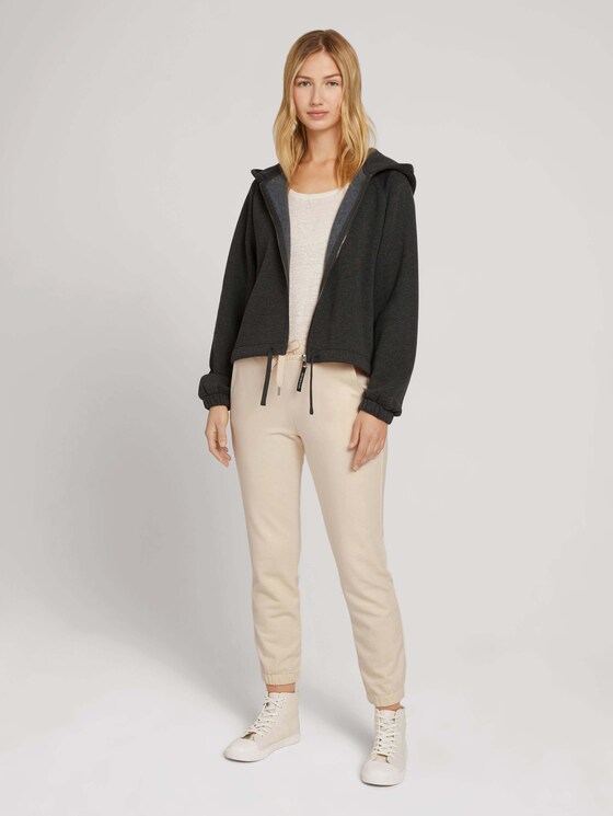 Sweat jacket with raglan sleeves - Women - Shale Grey Melange Sweat jacket with raglan sleeves - Women - Shale Grey Melange - 3 - TOM TAILOR Denim
