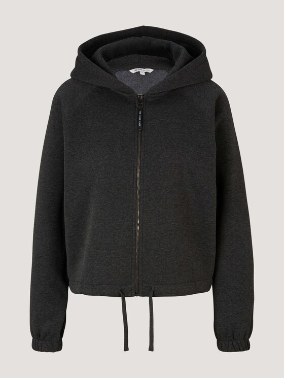 Sweat jacket with raglan sleeves - Women - Shale Grey Melange Sweat jacket with raglan sleeves - Women - Shale Grey Melange - 7 - TOM TAILOR Denim