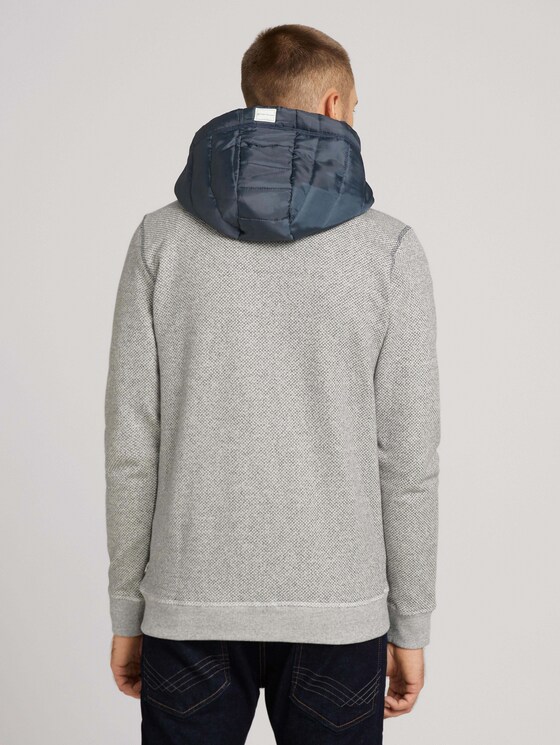 Sweatjacke mit Kapuze mit Steppeinsatz - Männer - Sky Captain Blue Sweatjacke mit Kapuze mit Steppeinsatz - Männer - Sky Captain Blue - 2 - TOM TAILOR