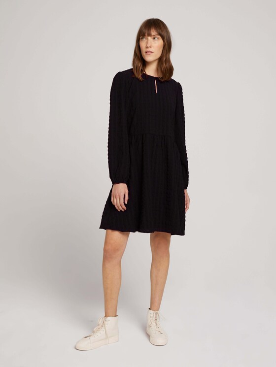 Strukturiertes Kleid - Frauen - deep black Strukturiertes Kleid - Frauen - deep black - 3 - TOM TAILOR Denim