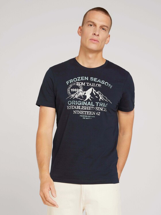 T-Shirt mit Print - Männer - Sky Captain Blue T-Shirt mit Print - Männer - Sky Captain Blue - 1 - TOM TAILOR