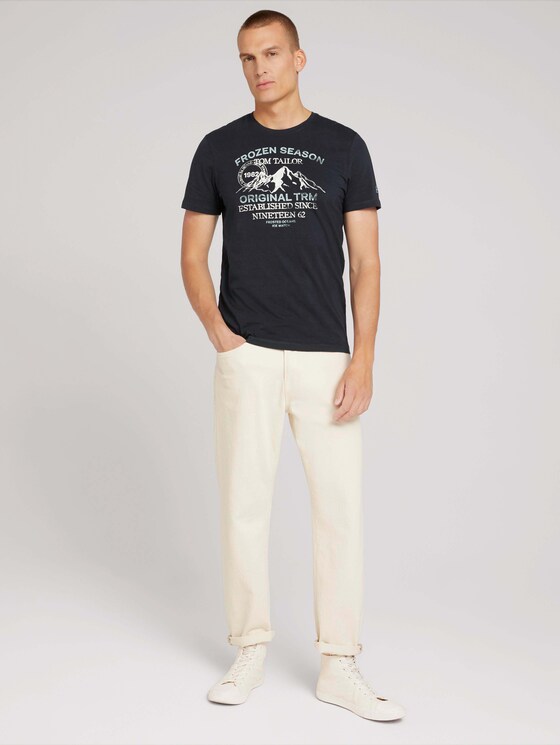 T-Shirt mit Print - Männer - Sky Captain Blue T-Shirt mit Print - Männer - Sky Captain Blue - 3 - TOM TAILOR