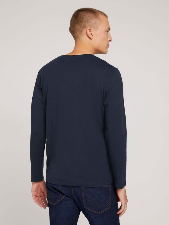 Langarmshirt mit Print - Männer - Sky Captain Blue Langarmshirt mit Print - Männer - Sky Captain Blue - 2 - TOM TAILOR