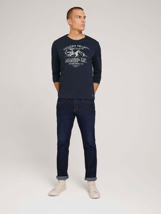 Langarmshirt mit Print - Männer - Sky Captain Blue Langarmshirt mit Print - Männer - Sky Captain Blue - 3 - TOM TAILOR
