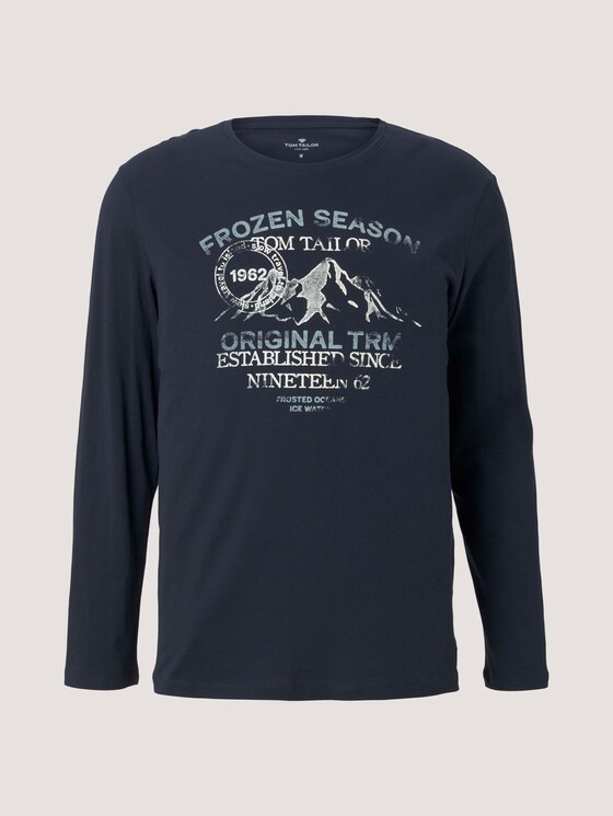 Langarmshirt mit Print - Männer - Sky Captain Blue Langarmshirt mit Print - Männer - Sky Captain Blue - 7 - TOM TAILOR