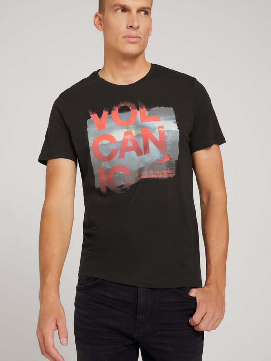 T-Shirt mit Fotoprint - Männer - Black T-Shirt mit Fotoprint - Männer - Black - 5 - TOM TAILOR