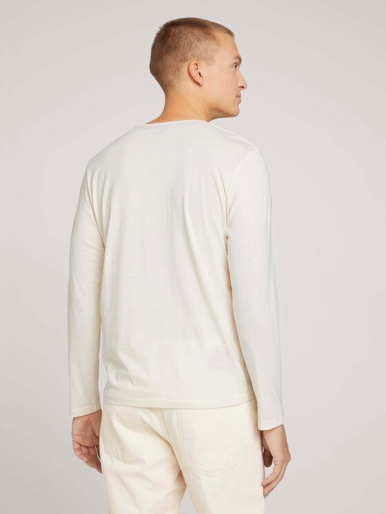 Langarmshirt mit Print - Männer - soft buttercream Langarmshirt mit Print - Männer - soft buttercream - 2 - TOM TAILOR