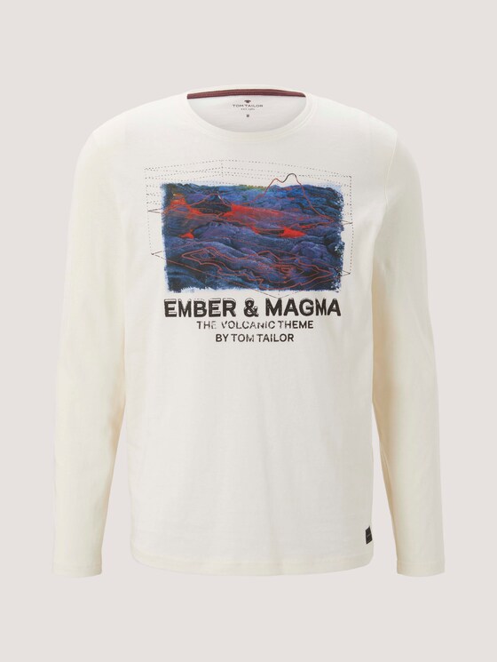 Langarmshirt mit Print - Männer - soft buttercream Langarmshirt mit Print - Männer - soft buttercream - 7 - TOM TAILOR