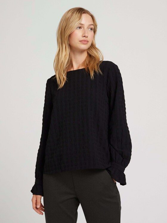 Bluse mit Karomuster - Frauen - deep black Bluse mit Karomuster - Frauen - deep black - 1 - TOM TAILOR Denim