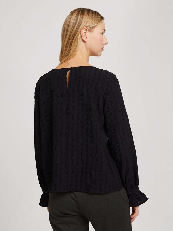 Bluse mit Karomuster - Frauen - deep black Bluse mit Karomuster - Frauen - deep black - 2 - TOM TAILOR Denim