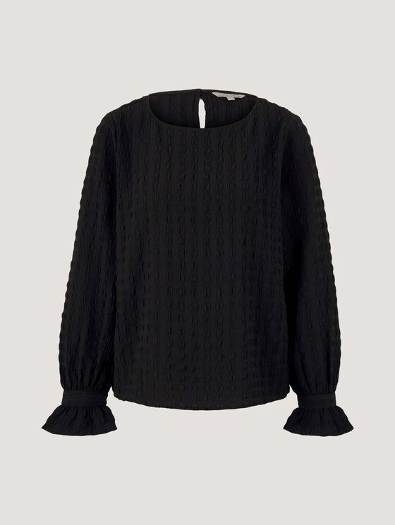 Bluse mit Karomuster - Frauen - deep black Bluse mit Karomuster - Frauen - deep black - 7 - TOM TAILOR Denim