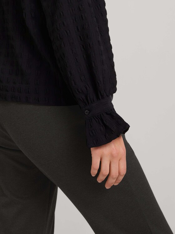 Bluse mit Karomuster - Frauen - deep black Bluse mit Karomuster - Frauen - deep black - 9 - TOM TAILOR Denim