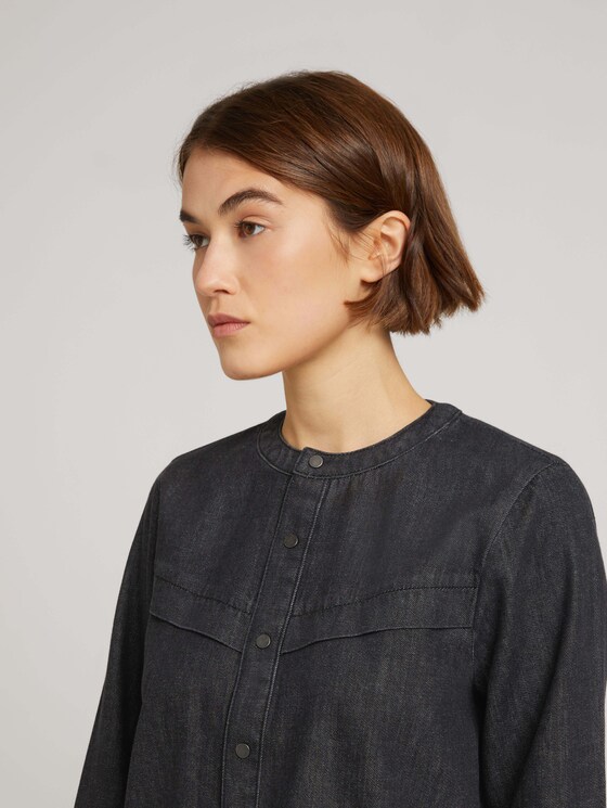 Jeanshemd aus nachhaltiger Baumwolle - Frauen - dark stone black denim Jeanshemd aus nachhaltiger Baumwolle - Frauen - dark stone black denim - 9 - TOM TAILOR Denim
